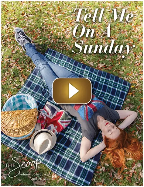 Woman relaxing on a plaid blanket outdoors on a sunny Sunday.