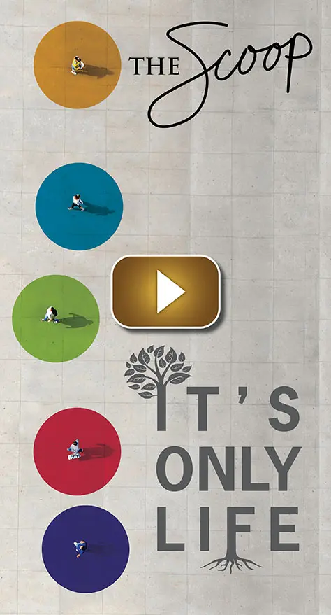 Colorful clocks on a wall with a motivational message.