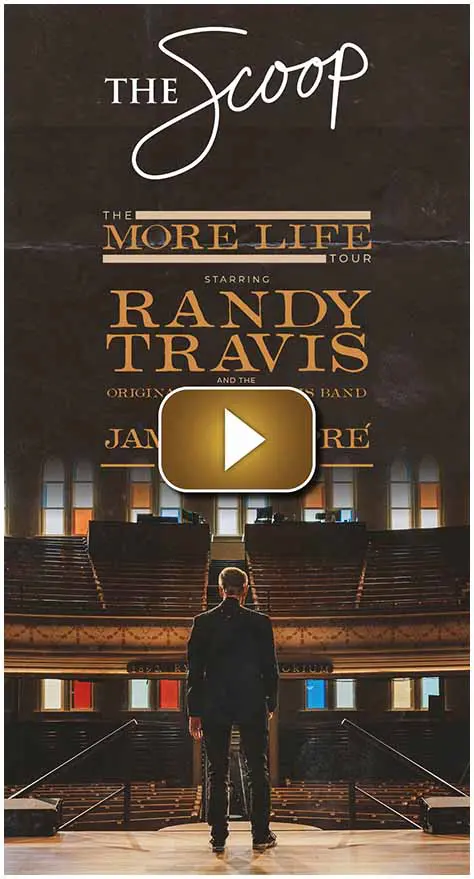 Randy Travis performing live on the More Life Tour.