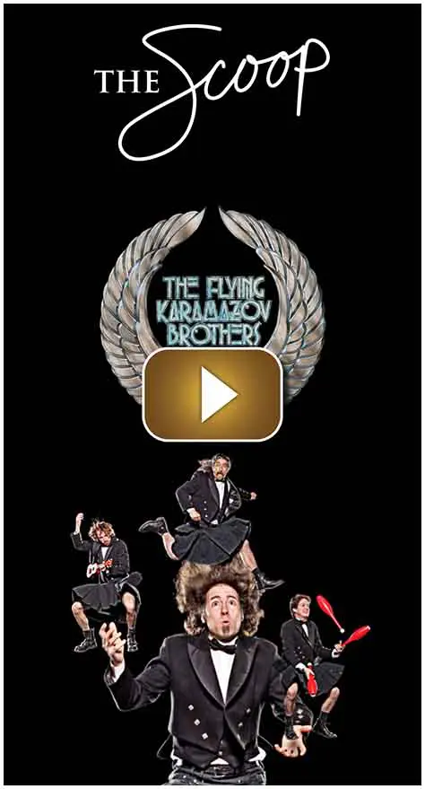 The Elvis Karlsson Brothers performing on stage with a golden play button.