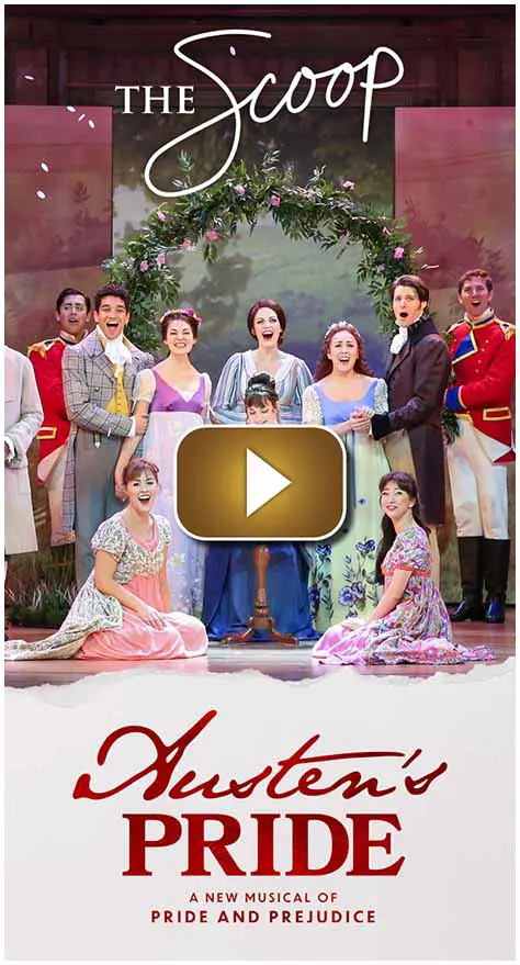 Cast of a period drama posing outdoors in elegant costumes.