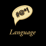 Speech bubble with symbols representing curse words and the word 'Language'.