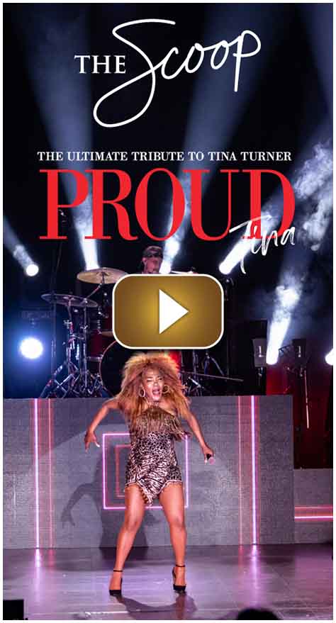 Live tribute performance to Tina Turner with dynamic stage lights.